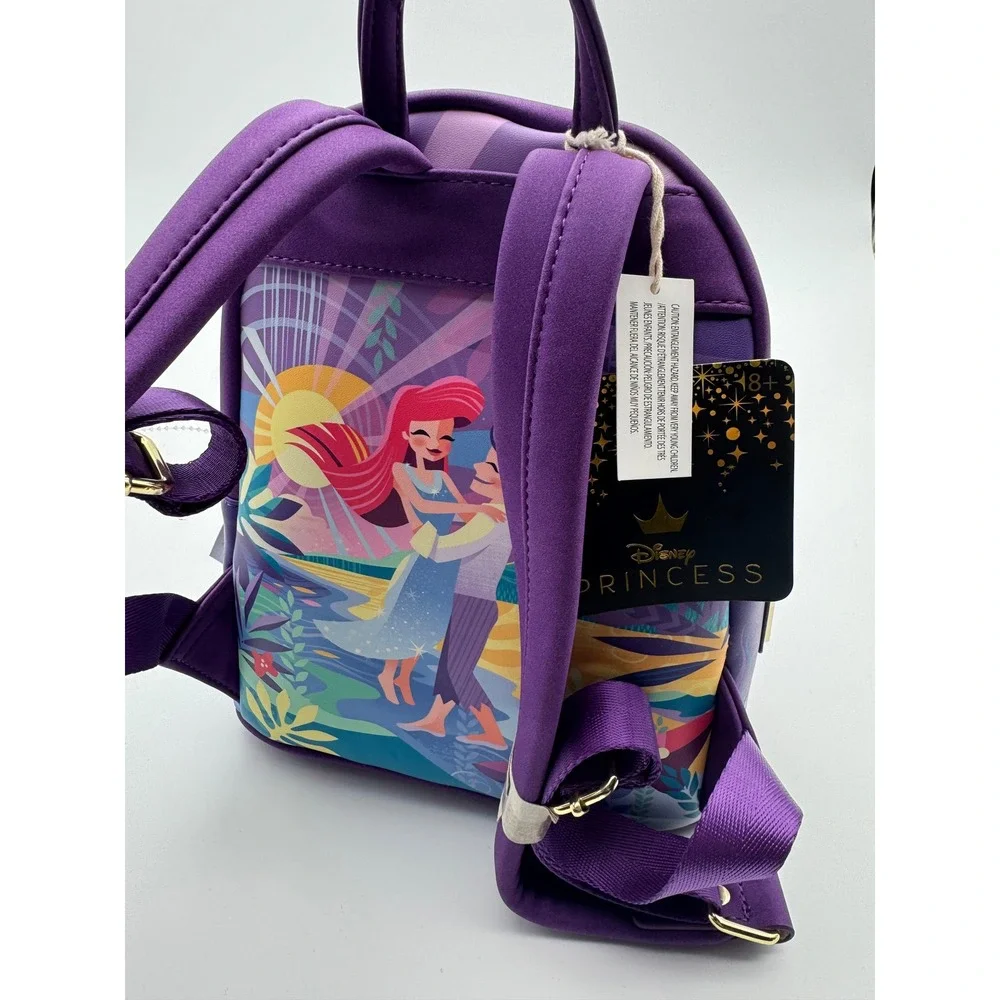 Loungefly Disney Little Mermaid Ariel Castle Mini Backpack Purple NEW‎